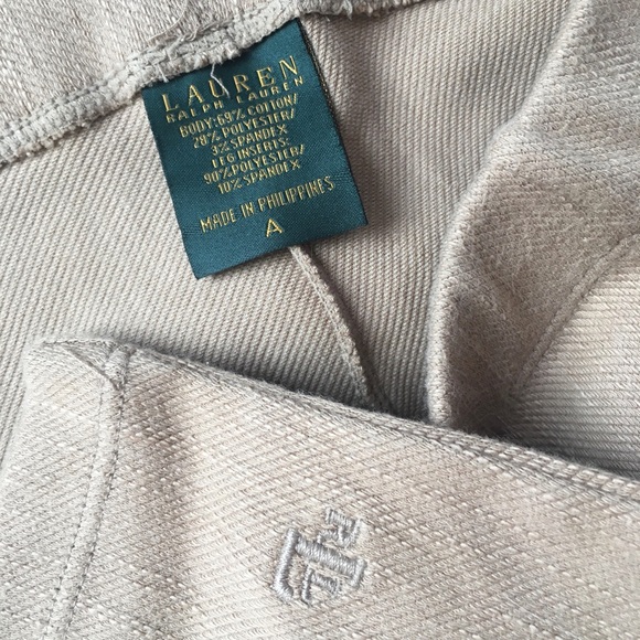 Ralph Lauren riding leggings equestrian tan brown faux suede size A (xs) RLL - Picture 3 of 3